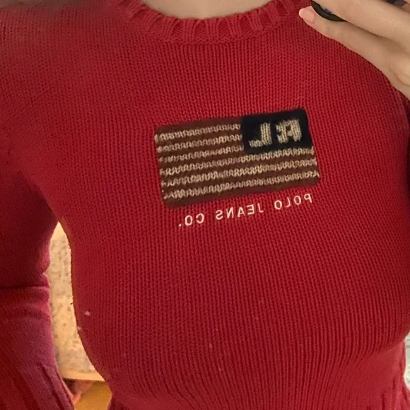❌SOLD❌ Vintage Polo Ralph Lauren American Flag Sweater - Picture 7 of 8